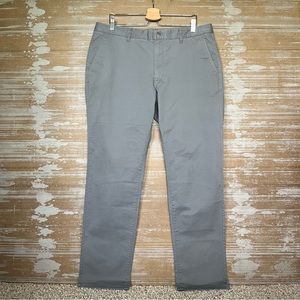 Bonobos Stretch Washed Chino Slim Fit Gray Preppy Career Classic NWOT Mens 38x32